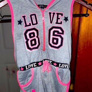 Girls short sleeve romper
